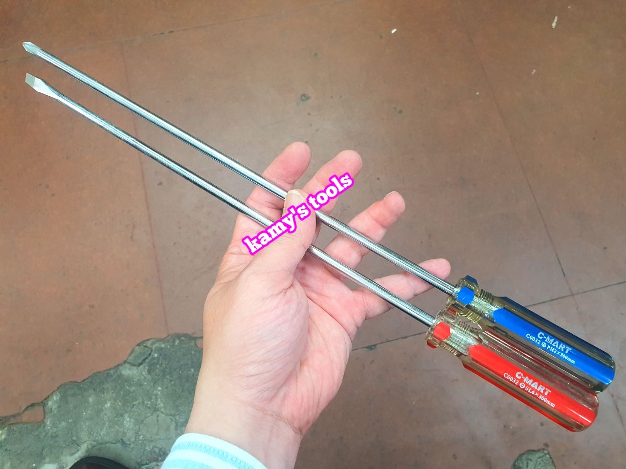 Tua vít bake dẹp 6mm dài 75mm 100mm 125mmm 150mm 200mm 300mm model C0032 C-mart