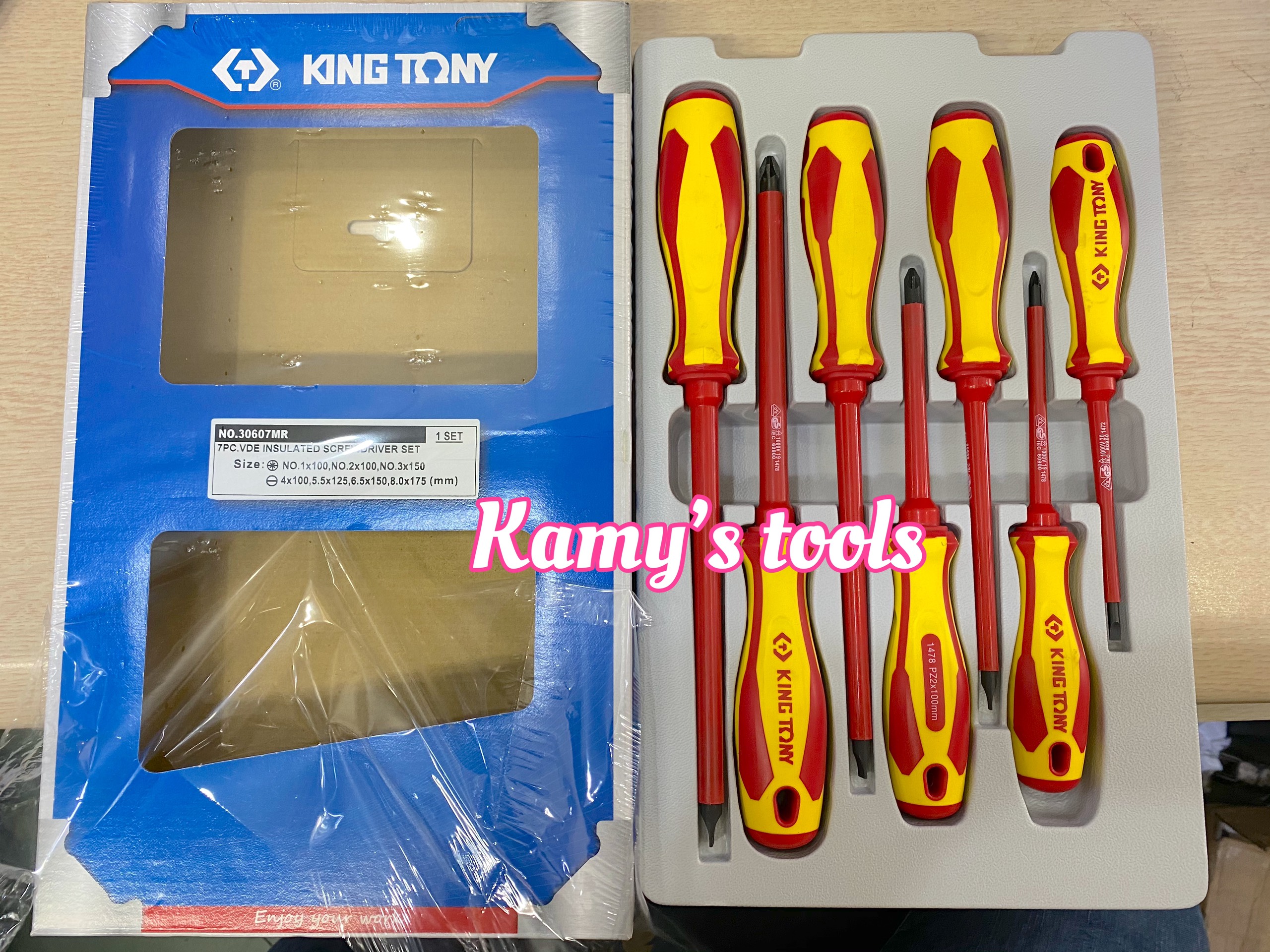 Bộ tua vít cách điện Kingtony 30607MR 7 cây, tô vít