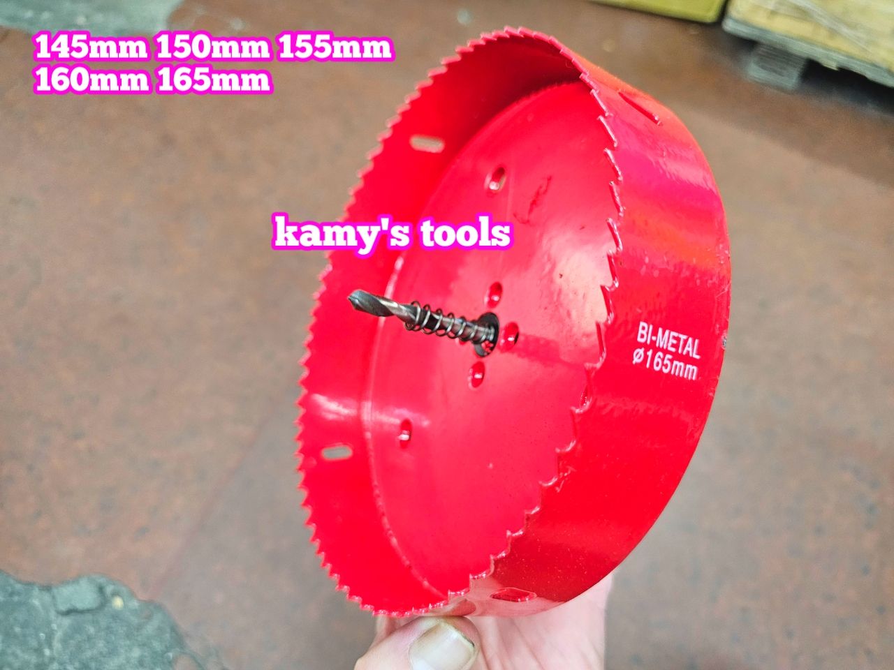 Mũi khoét lỗ tròn đa năng, mũi khoét sắt, mũi khoét gỗ HSS Bi Metal 145mm 150mm 155mm 160mm 165mm