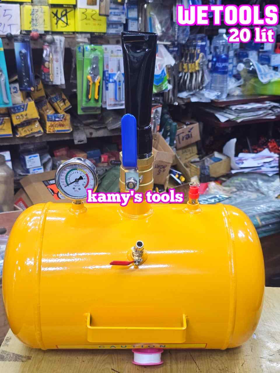 Bình hỗ trợ bơm bật tanh lốp hỗ trợ bơm lốp không săm ô tô 20 lít Wetools WT-152220