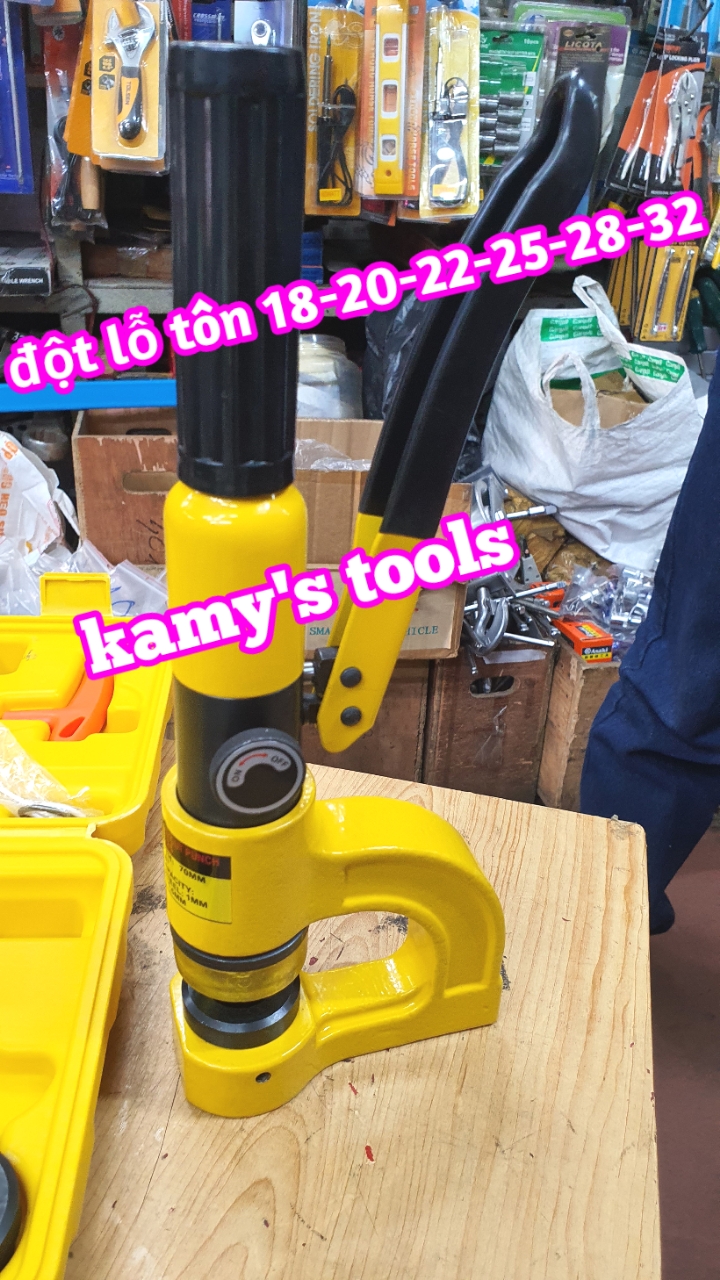 Dụng cụ đột lỗ tôn thủy lực đục lỗ thang máng cáp máng điên SYD-25 với 6 bộ khuôn đột 18-32mm