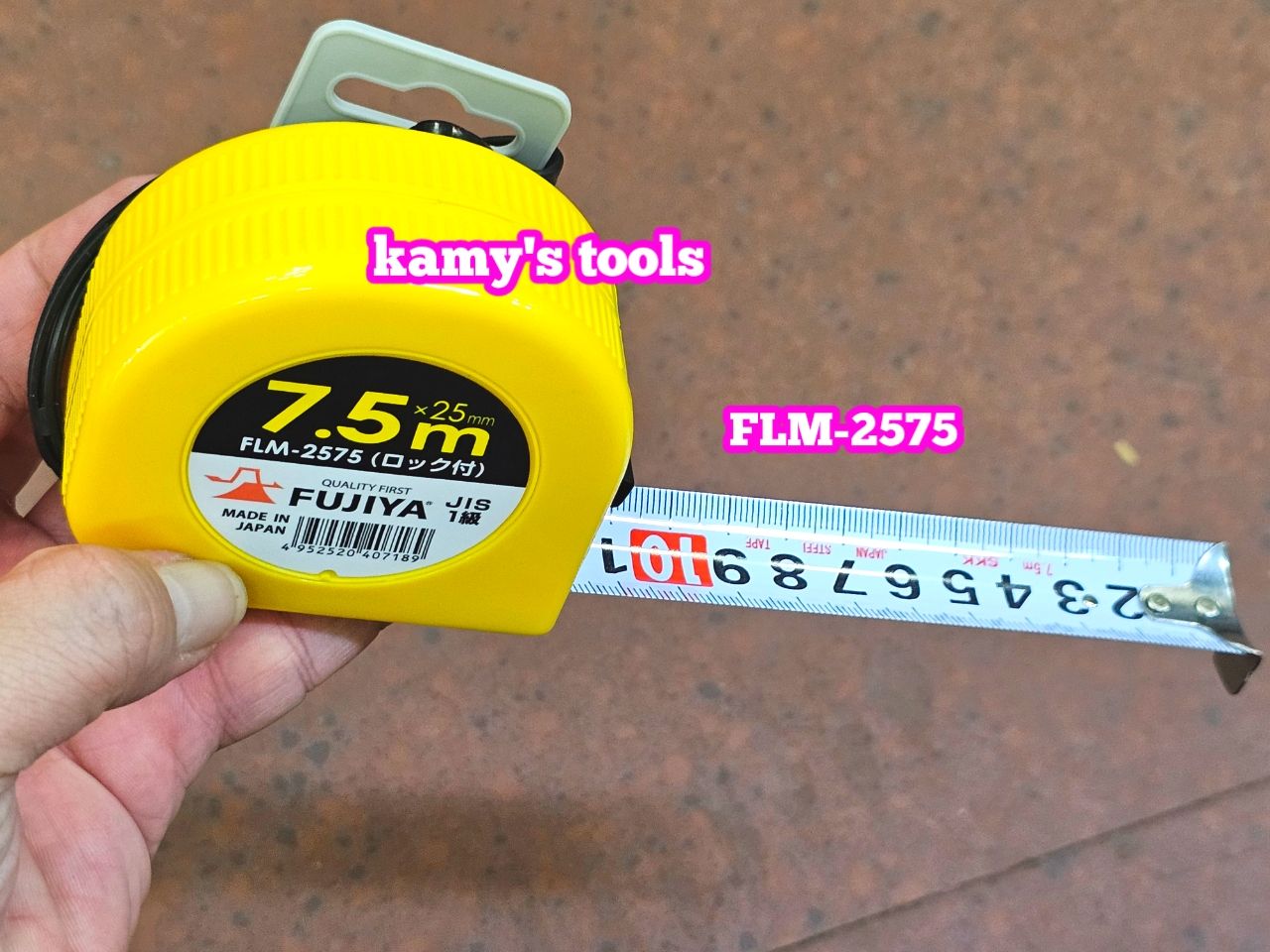 FLM-2575 Thước cuộn 7.5m (7.5 mét) bản 25mm Fujiya cao cấp, thước kéo 7.5m