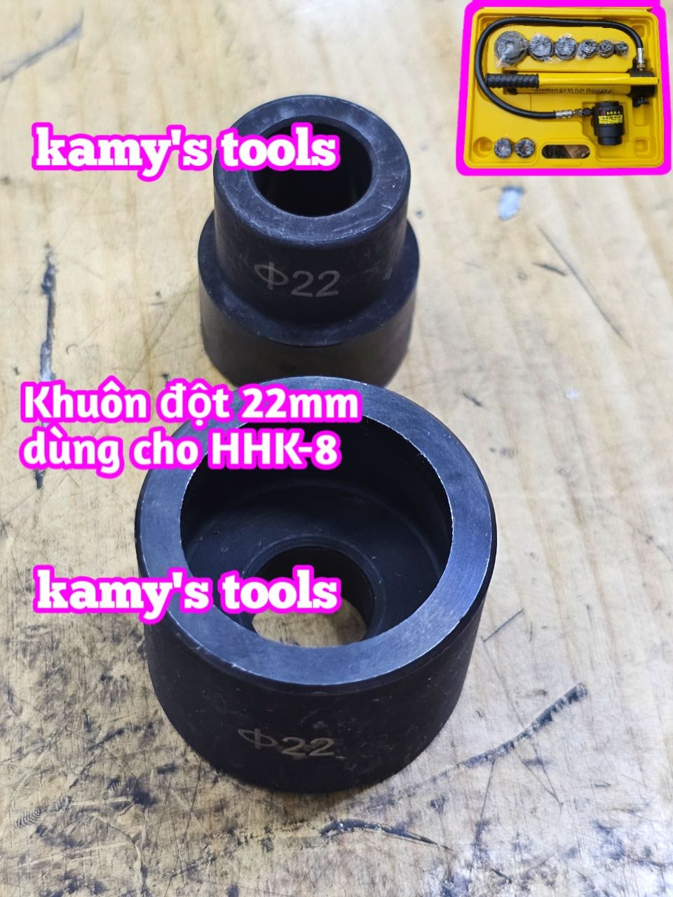 Khuôn đột lỗ tôn dùng cho bộ đột lỗ tôn thủy lực TLP HHK-8 size 22mm 27mm 34mm 43mm 49mm 60mm