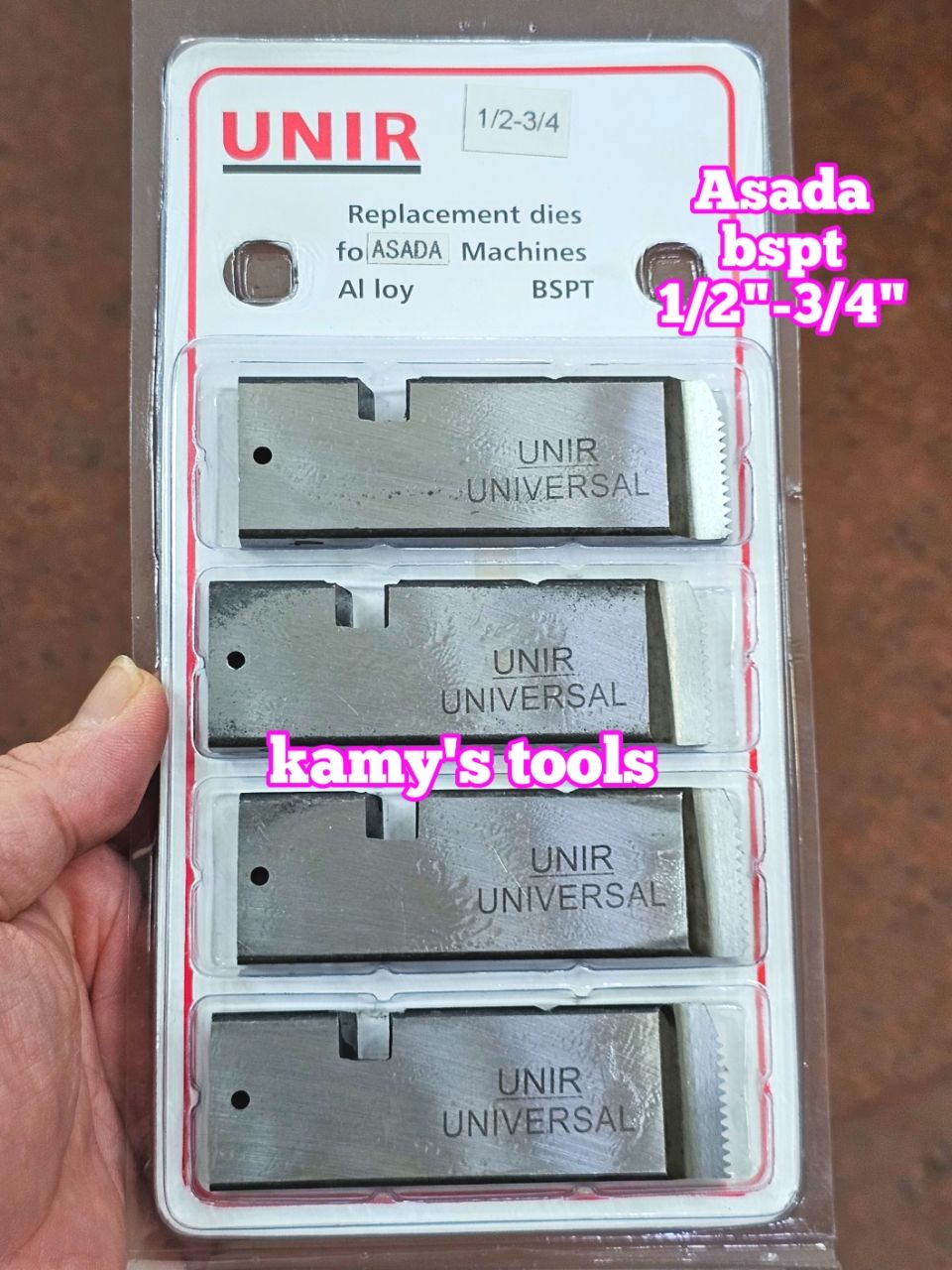 1/2-3/4 inch Dao tiện ren ống Asada Ksu Piset hiệu Unir BSPT