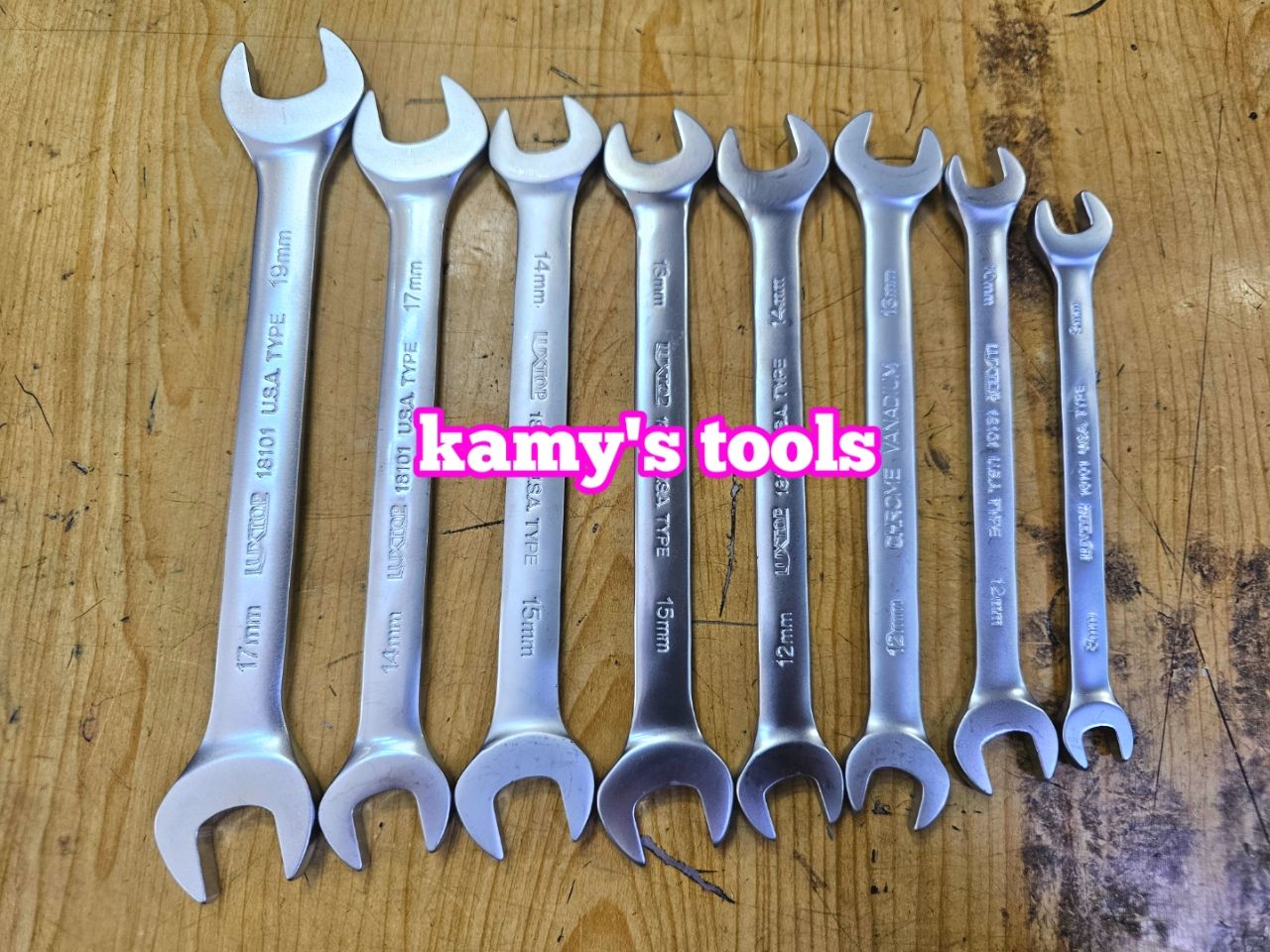 Cờ lê 2 đầu miệng Luxtop 8x9 8x10 10x12 12x13 12x14 13x15 14x15 14x17 17x19