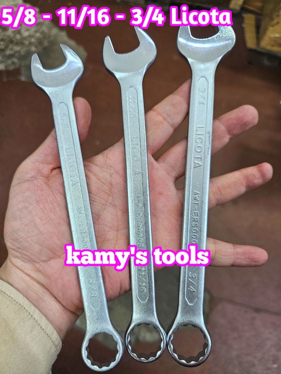 Cờ lê vòng miệng hệ inch Licota 5/8 inch 11/16 inch 3/4 inch Awt-Ers0007 Awt-Ers0008 Awt-Ers0009