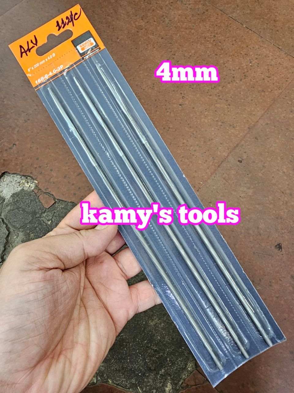 Giũa dũa cưa xích tròn Bahco 4mm 4.5mm 4.8mm 5.5mm 168-8-4.0-3p, 168-8-4.5-3p, 168-8-4.8-3p, 168-8-5.5-3p (1 vĩ 3 cây)