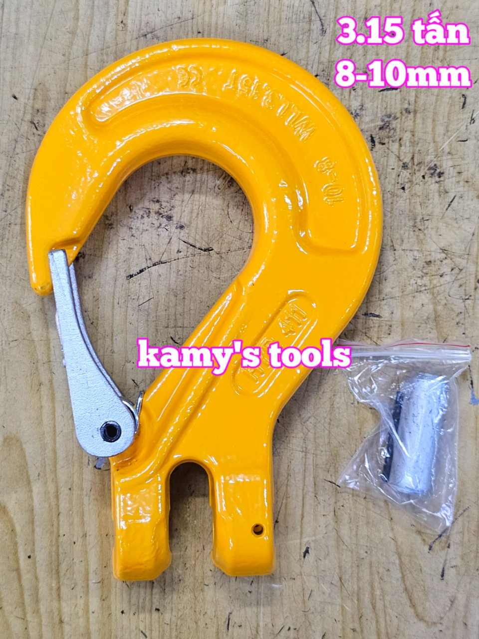 Móc cẩu chốt lưỡi gà 3.15 tấn dùng cho 8-10mm Wetools WTCH-0310