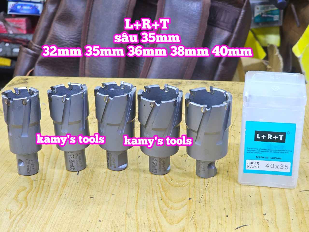 Mũi khoan từ có hợp kim L+R+T dài 35mm cỡ 32mm 35mm 36mm 38mm 40mm