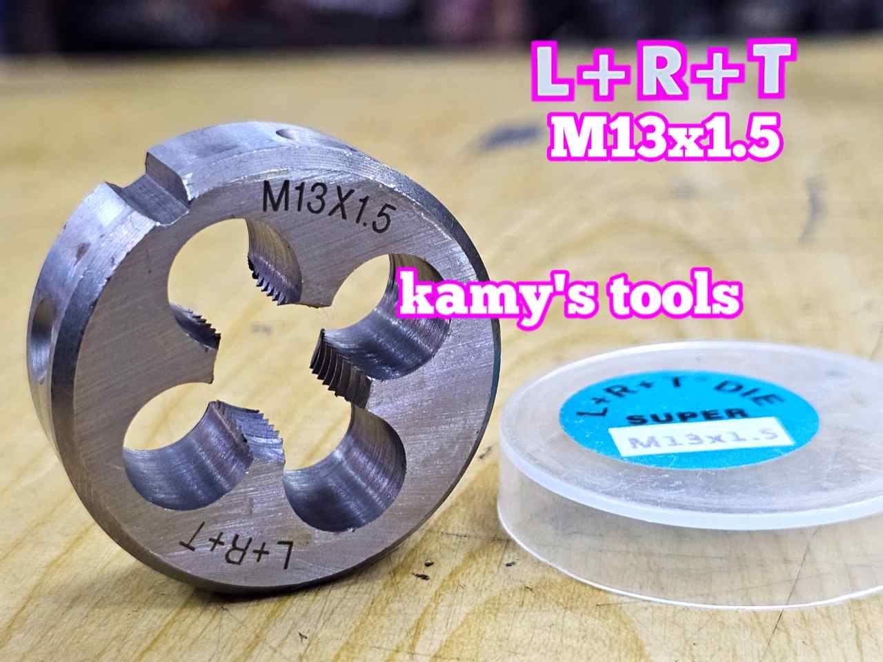 Bàn ren M13x1.5 (13x1.5) L+R+T (LRT) dụng cụ tạo ren ngoài bulong LRT-431315