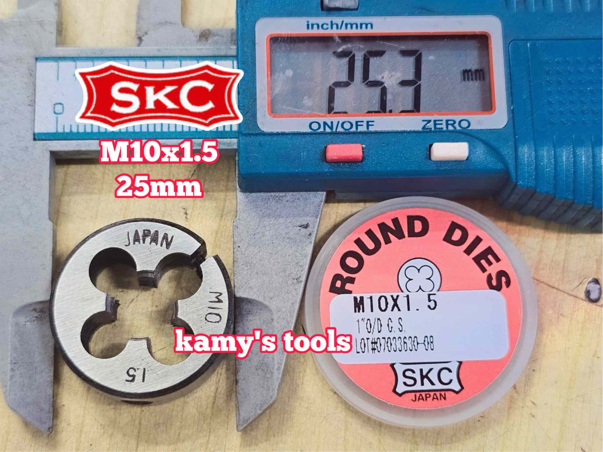 Bàn ren SKC M10x1.5 (10x1.5) đường kính 1 inch 25mm SKC-432510A