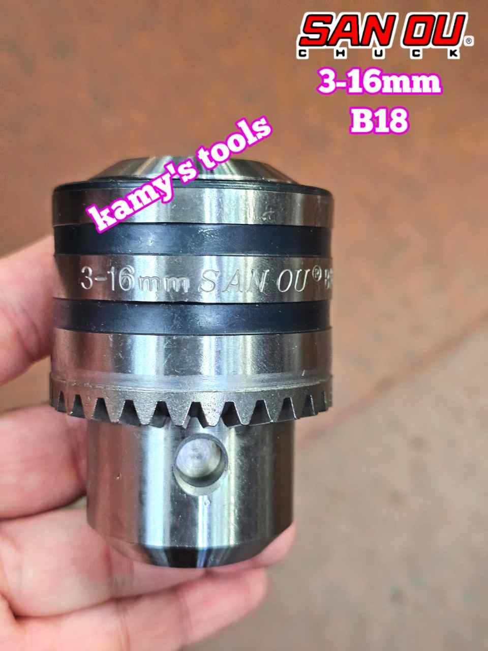 Đầu khoan đầu kẹp mũi khoan sắt 3-16mm lỗ côn B18 SAN OU SO-DC16B1