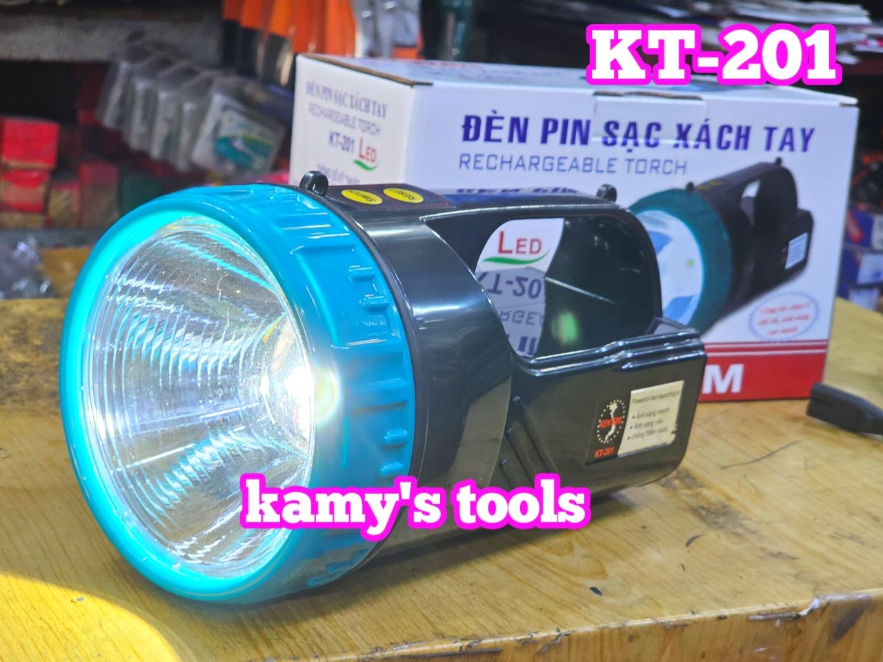 Đèn pin sạc Kentom KT-201