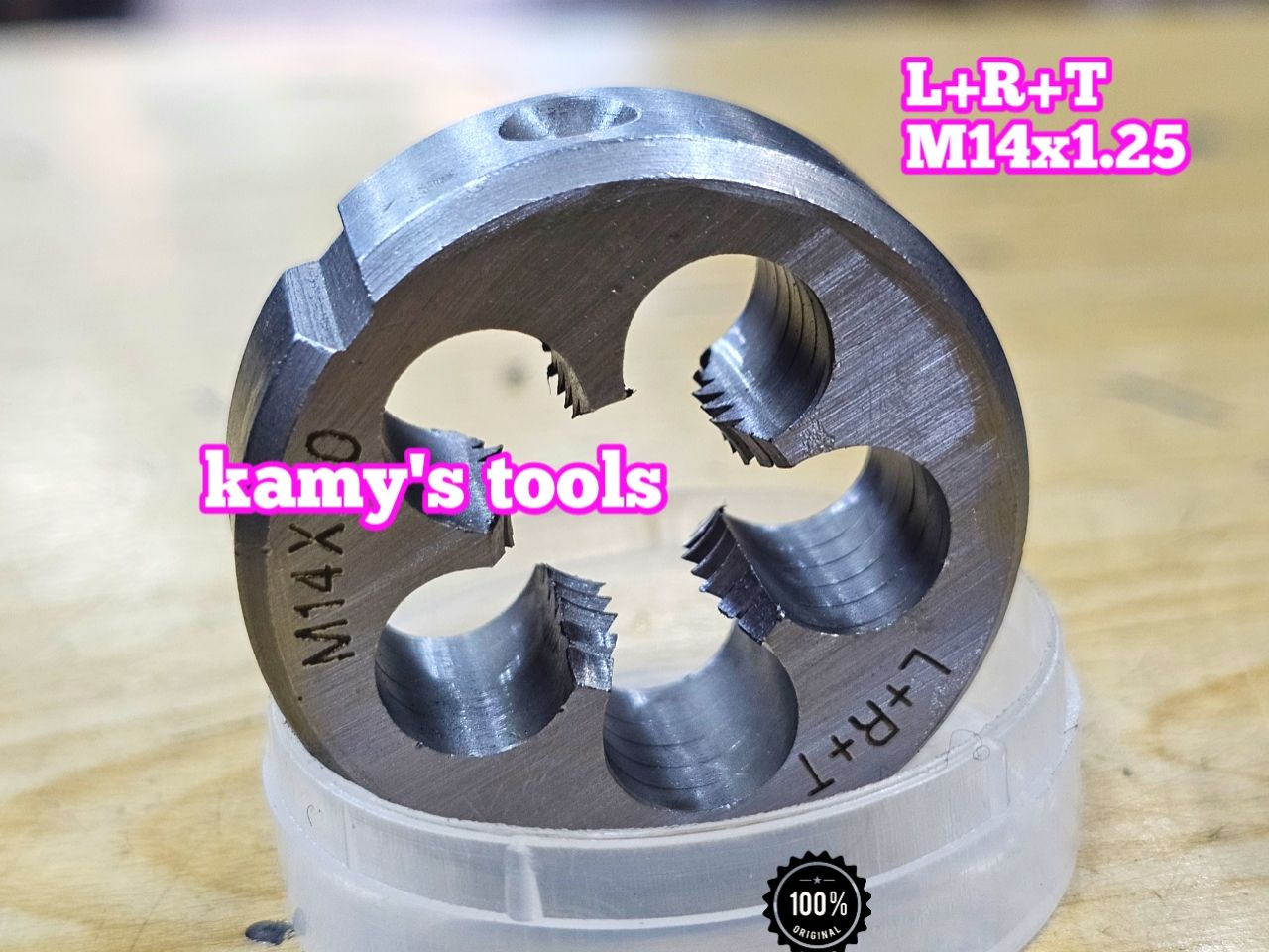 Bàn ren M14x1.25 M14x1.5 M14x2.0 L+R+T (LRT) dụng cụ tạo ren ngoài bulong