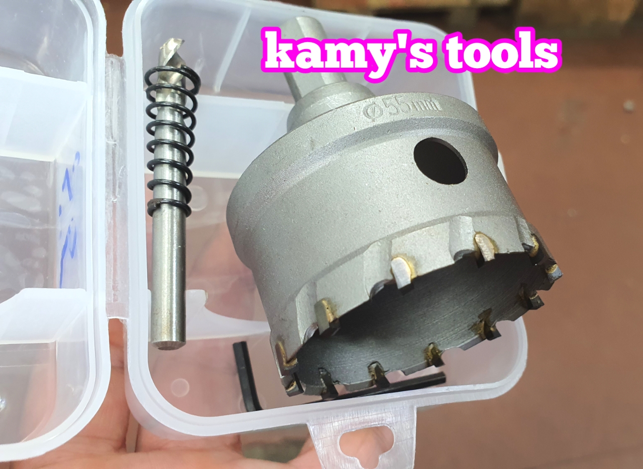 Mũi khoét inox sắt đầu hợp kim công nghệ Đức cao cấp 55mm 60mm 65mm 70mm 75mm 80mm 85mm 90mm 95mm 100mm