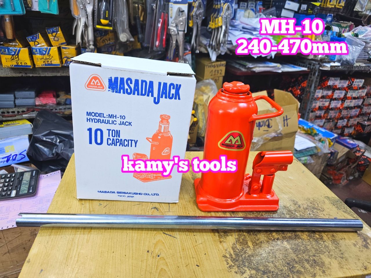 Kích con đội thủy lực 10 tấn cao Masada MH-10 240mm-470mm