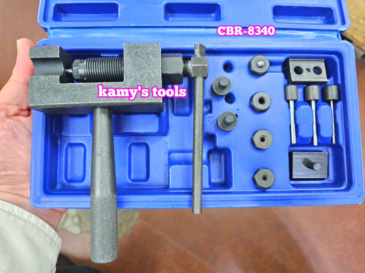 Bộ cảo vam tháo mở mắt xích sên xe gắn máy Kamytools CBR-8340 xích 520-525-530-630