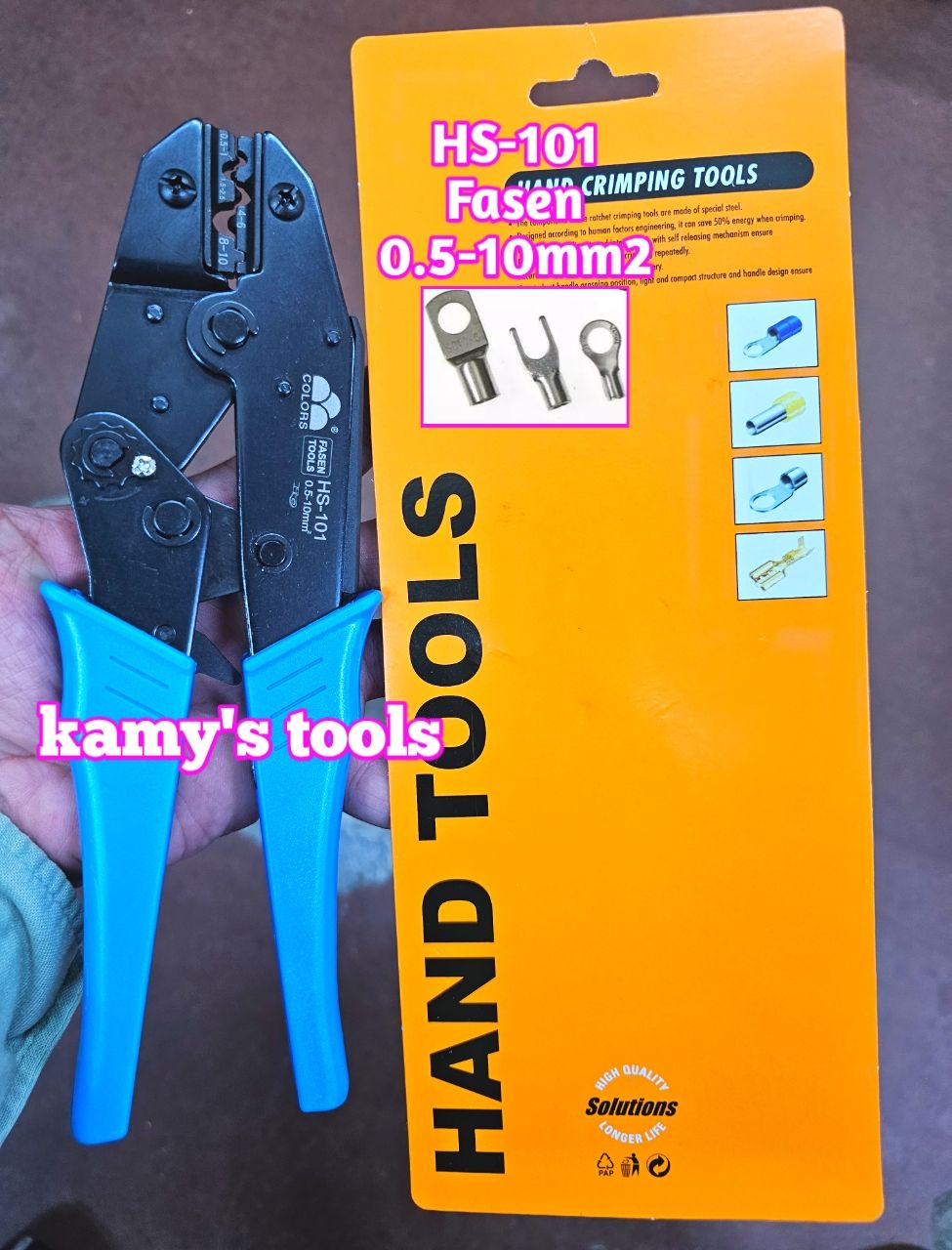 Kìm bấm cos Fasen HS-101 dài 9 inch 220mm 1.5-10mm2
