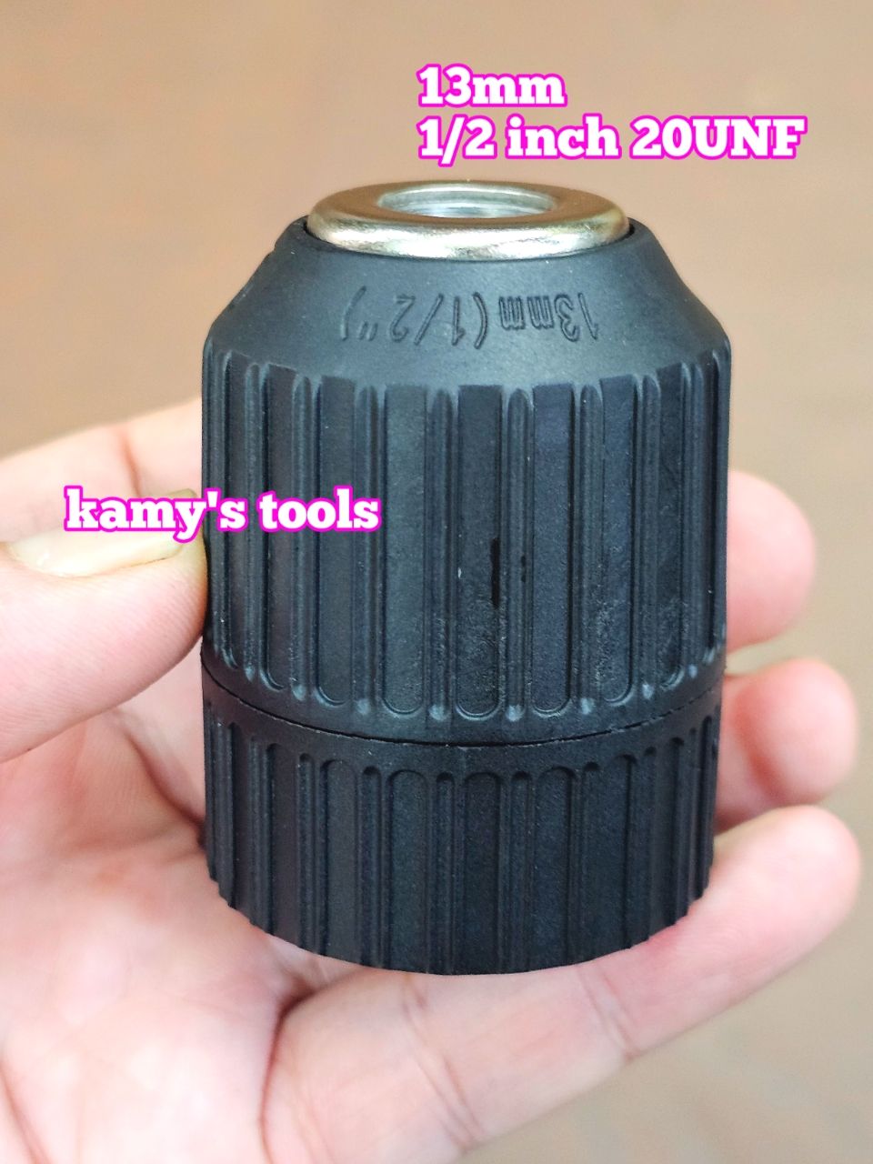 Đầu kẹp mũi khoan tự động auto lock 13mm răng 13mm 1/2 inch 20unf 2mm-13mm, đầu khoan