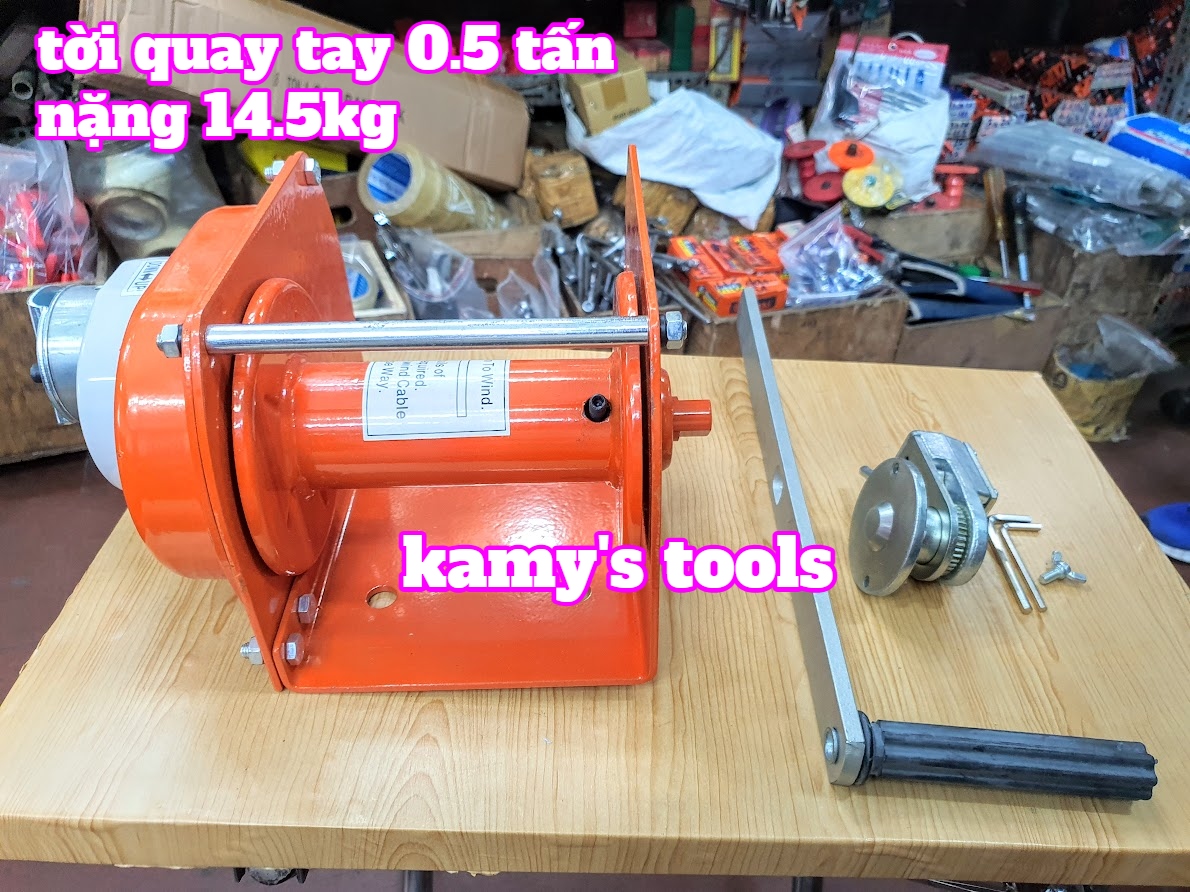 Tời quay tay 0.5 tấn Nitto nặng 14.5kg chưa bao gồm cáp