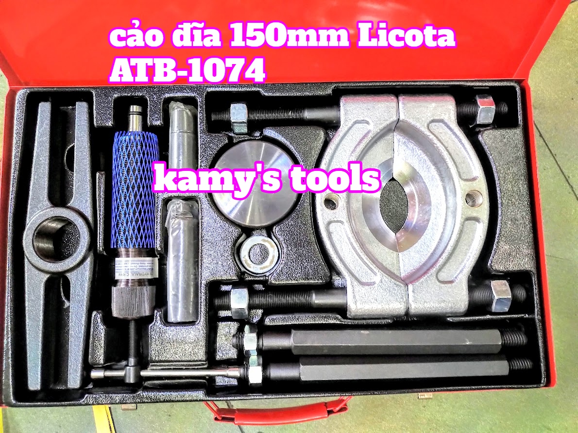 Bộ vam cảo đĩa chặn tháo vòng bi bạc đạn 105mm-150mm, bộ cảo dĩa mặt trăng Licota ATB-1074