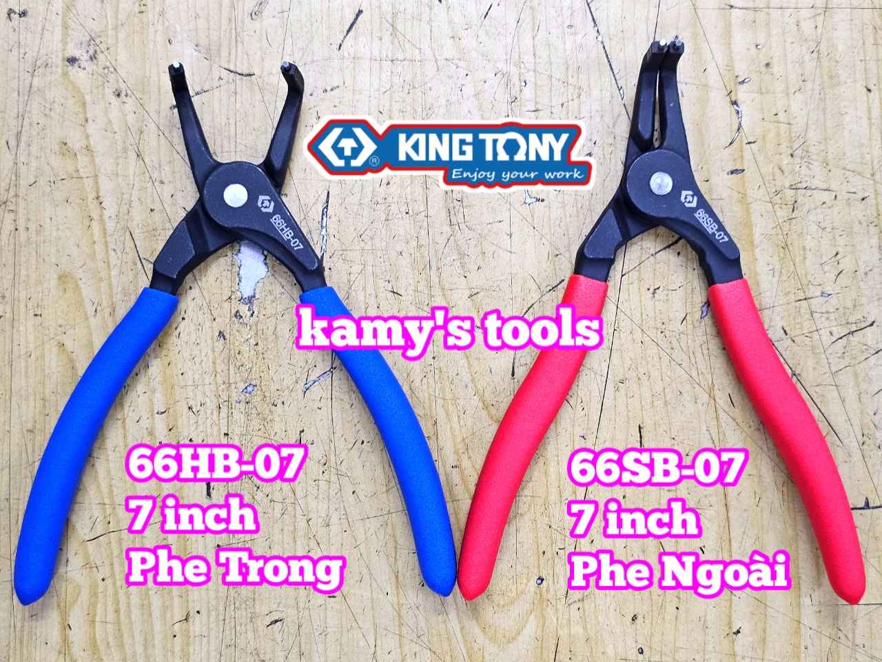 Kìm mở phe Cong trong ngoài 7 inch Kingtony 66HB-07 66SB-07 mở phe 19-60mm