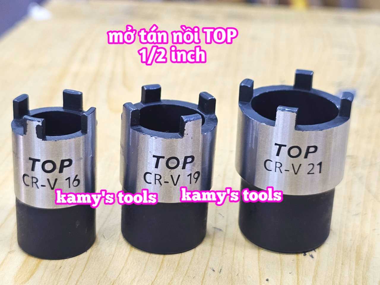 Dụng cụ mở tán nồi côn xe gắn máy 1/2 inch TOP 16mm 19mm 21mm đầu tuýp đầu khẩu mở nồi côn