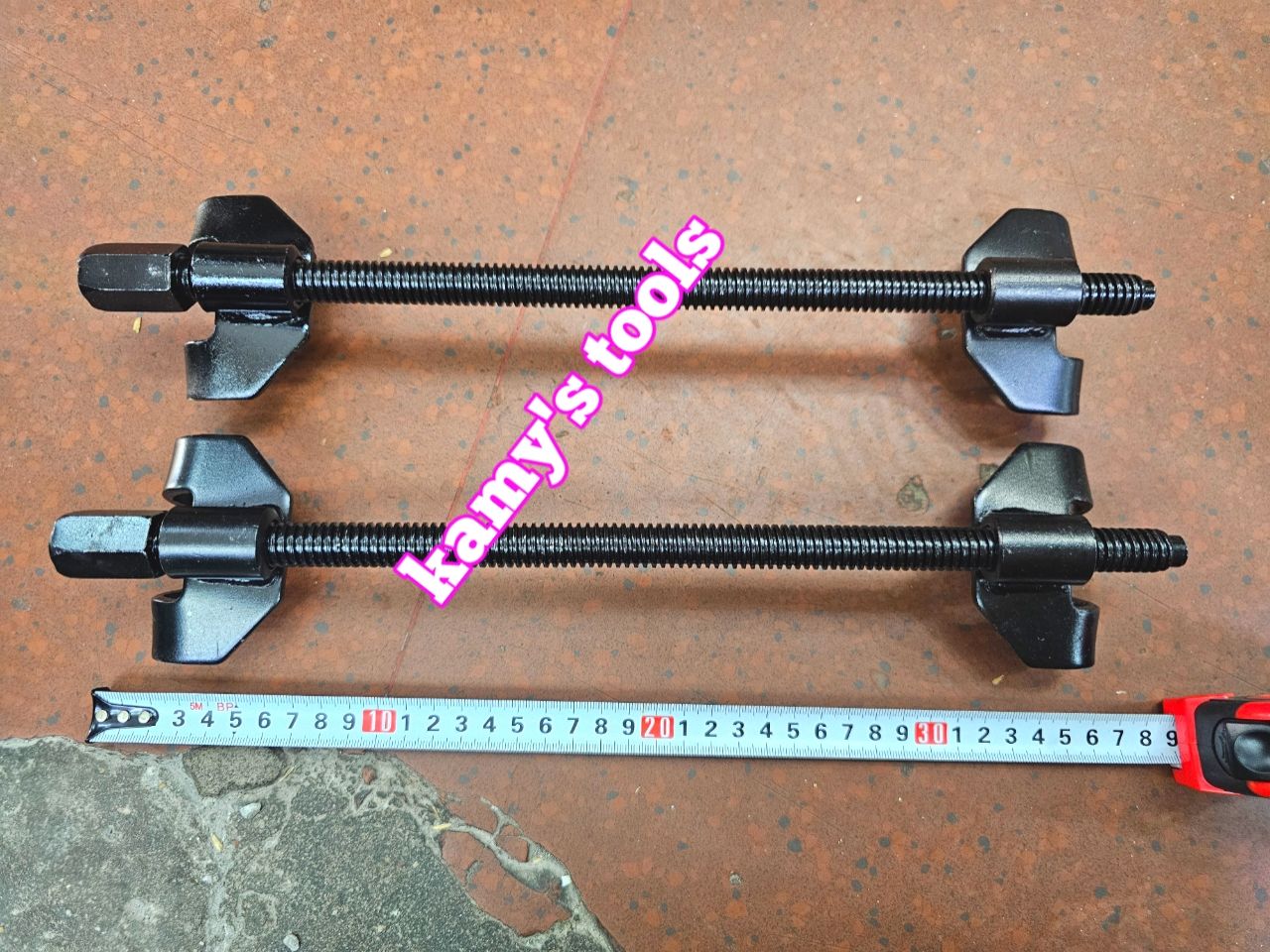 Dụng cụ cảo vam tháo lắp lò xo phuộc giảm xóc dài 370mm 15 inch màu đen kamytools CSCD-3712, cảo lò xo phuộc