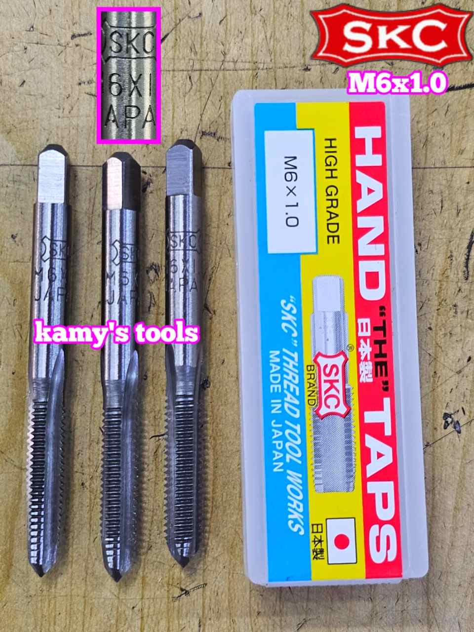 Bộ taro ta rô SKC M6x1.0 Nhật 3 mũi chính hãng logo khắc rõ nét