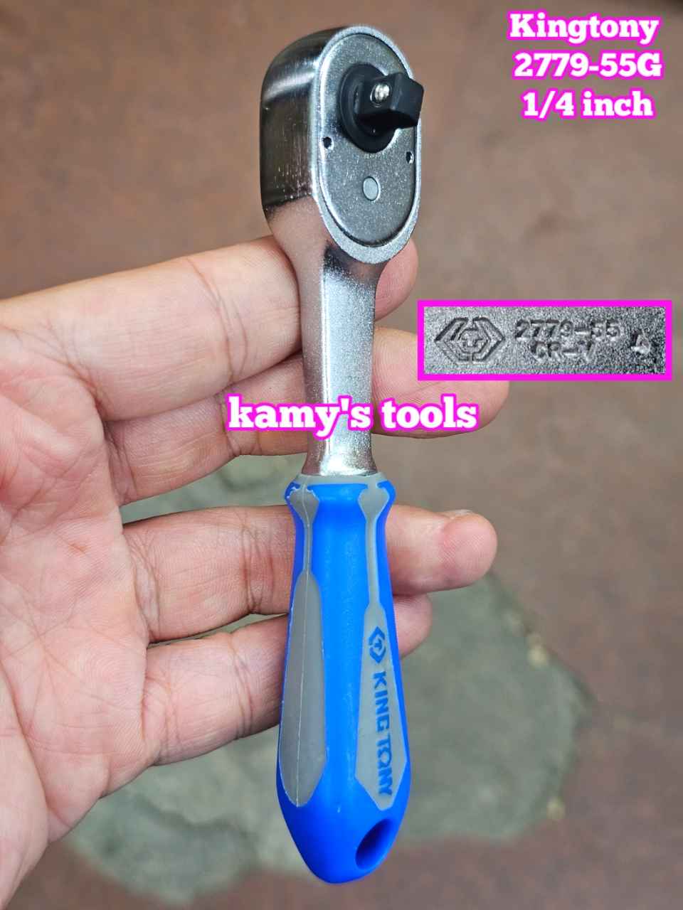 Cần tuýp siết tự động 1/4 inch Kingtony 2779-55G dài 134mm