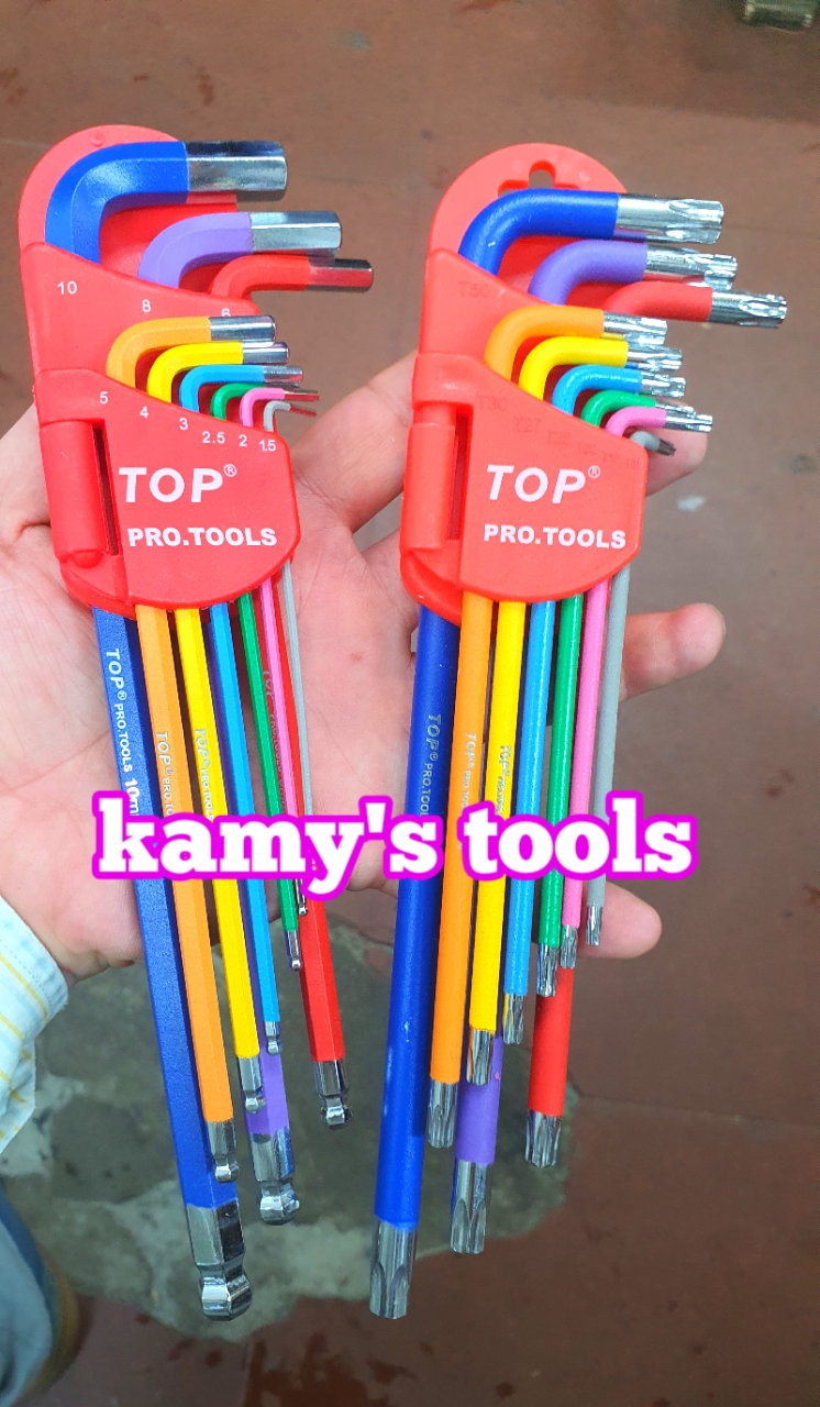 Bộ khóa lục giác bi và bông hoa thị Top 9 cây model LU-9CMAU và LU-9CMAUBM