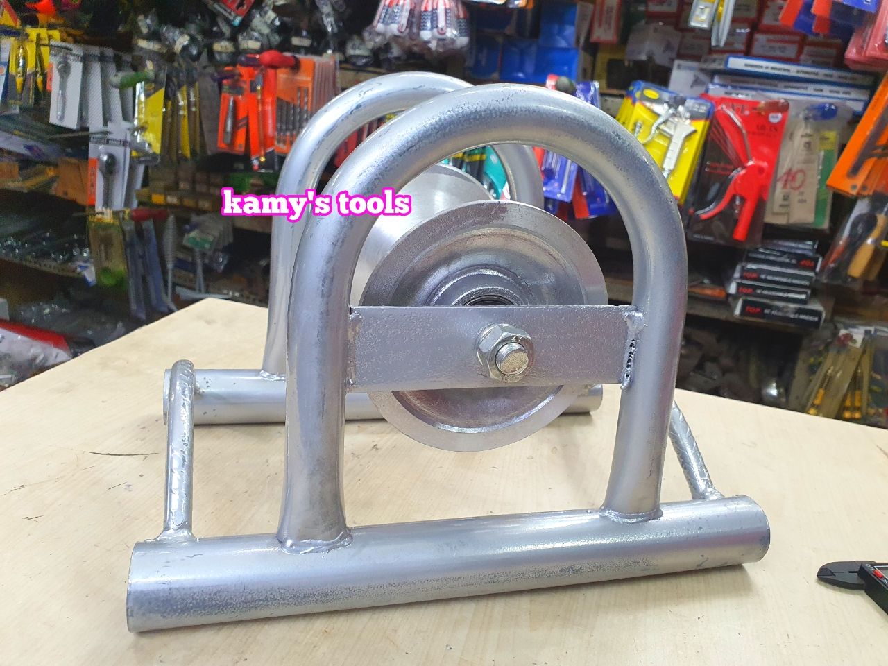 Con lăn kéo cáp điện loại đơn có quai hàng nhập khẩu loại dày cao cấp con lăn nhôm kamytools