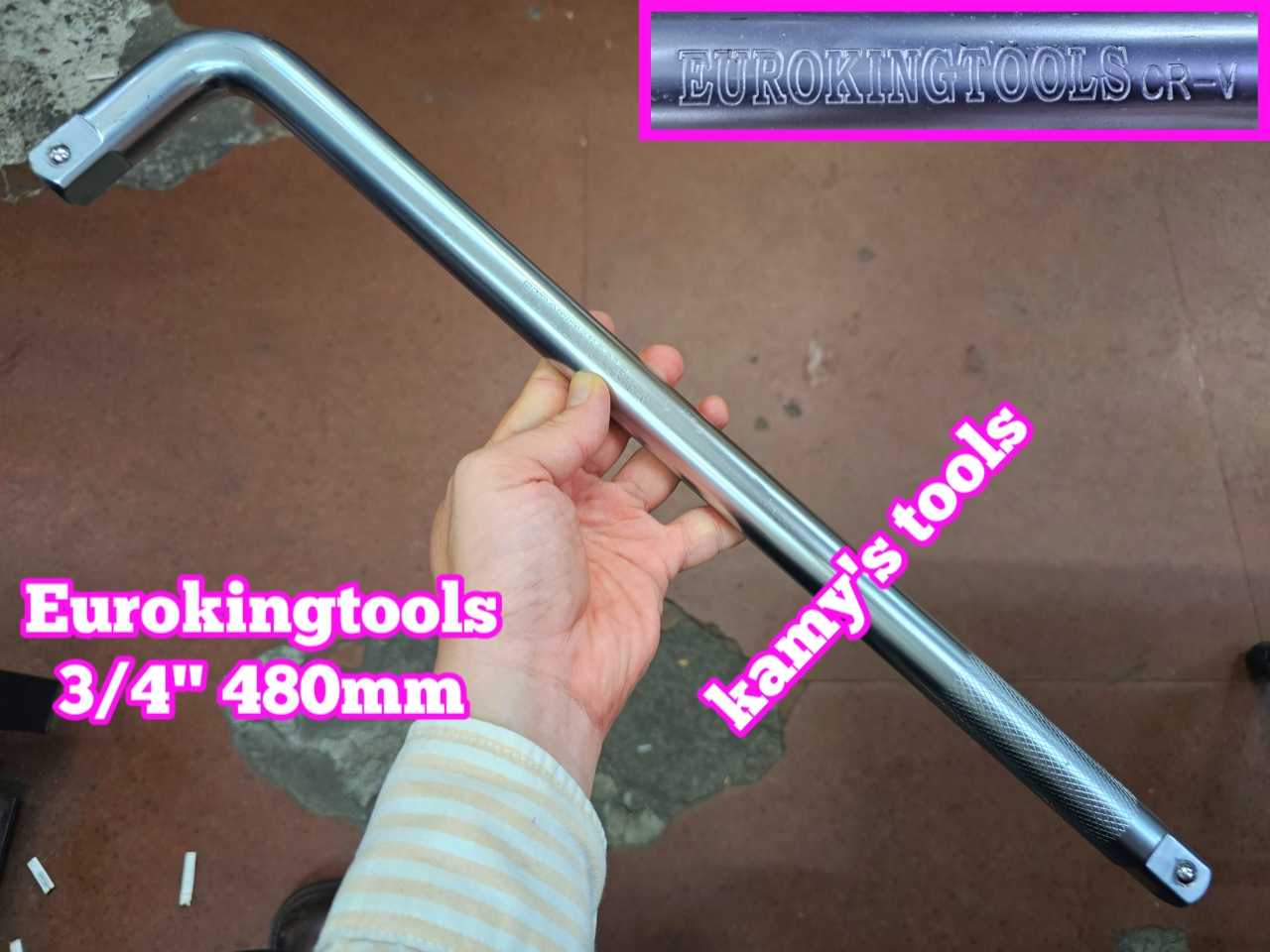 Cần tuýp cong L 3/4 inch Eurokingtools dài 480mm ERK-L0319