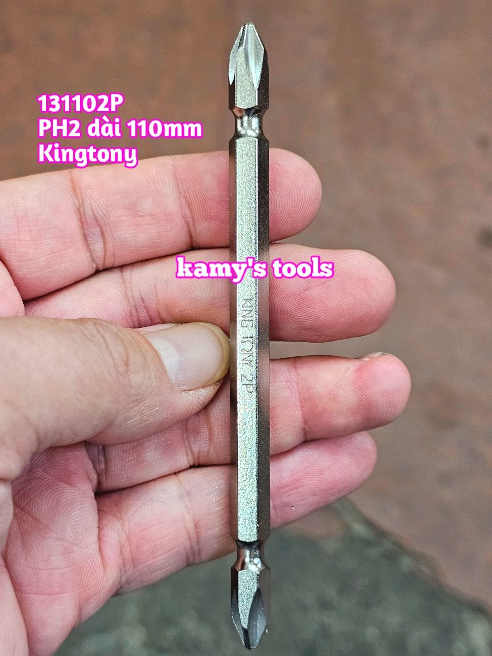 Mũi bắn vít bake 2 đầu PH2 dài 110mm Kingtony 131102P
