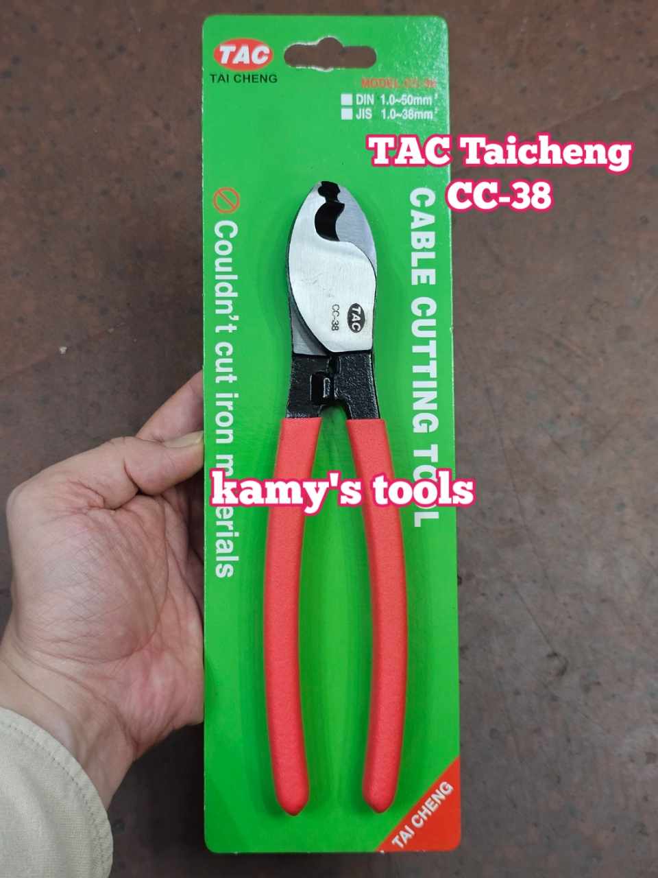 Kìm cắt cáp điện đồng nhôm 38mm2 TAC Taicheng CC-38 dài 220mm