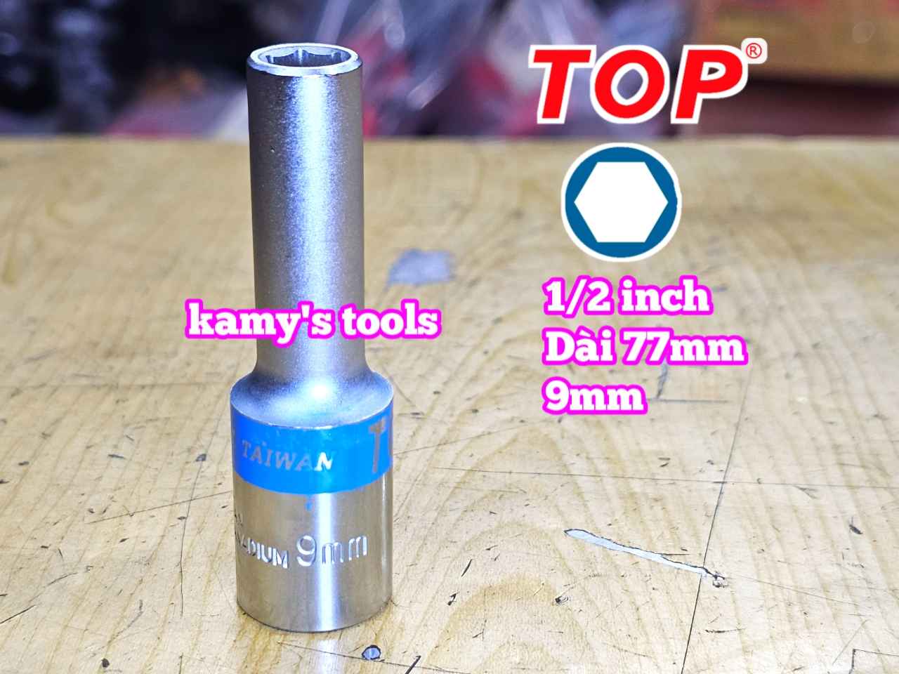 Tuýp 1/2 inch 6 cạnh dài Top 9mm TOP-TS-C9