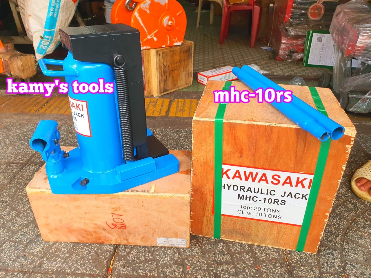 Đội móc 10 tấn đội đầu 20 tấn kích móc MHC-10RS Kawasaki kích chân