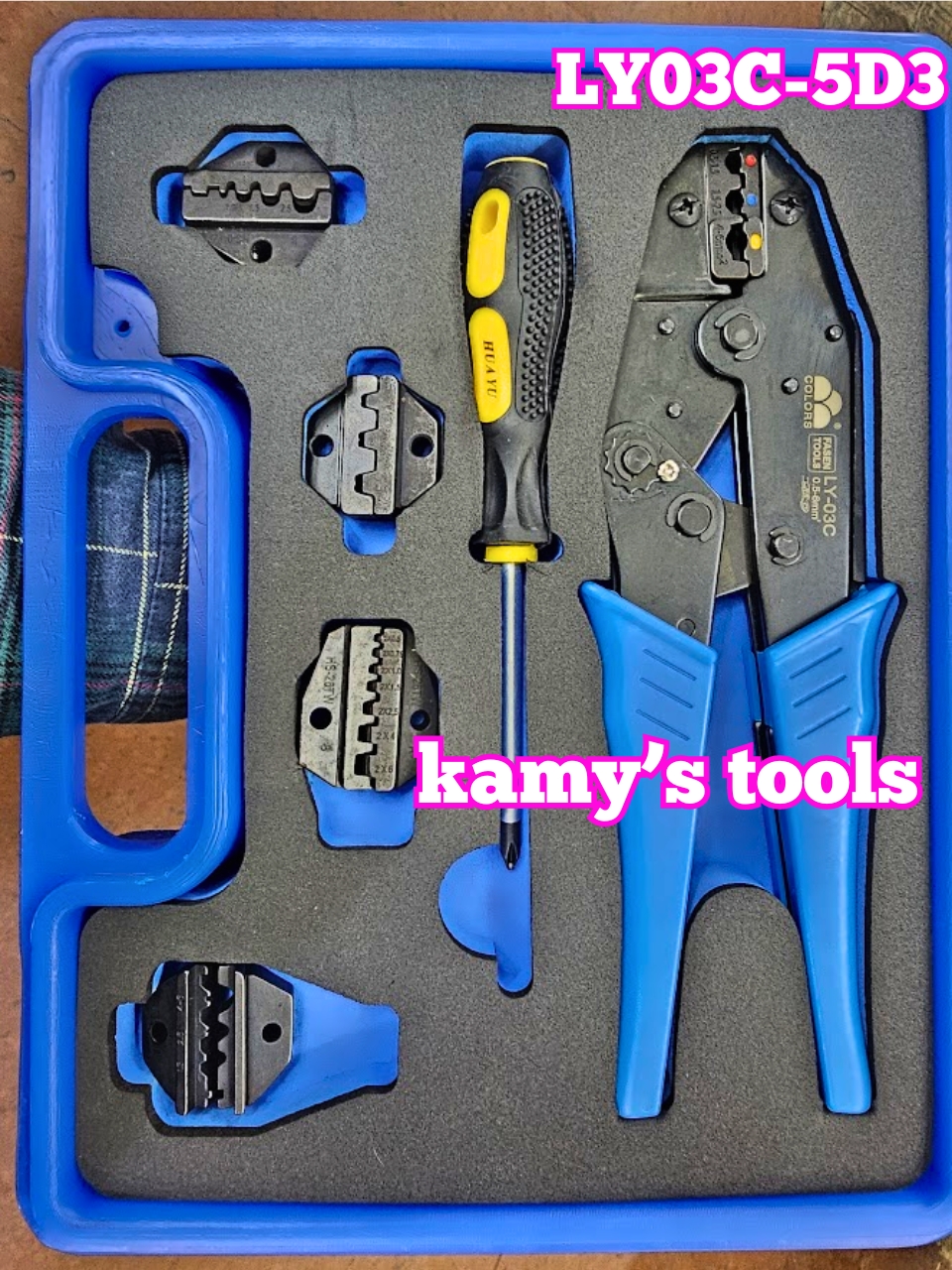 Bộ kìm bấm cos đa năng 5 đầu Fasen LY03C-5D3