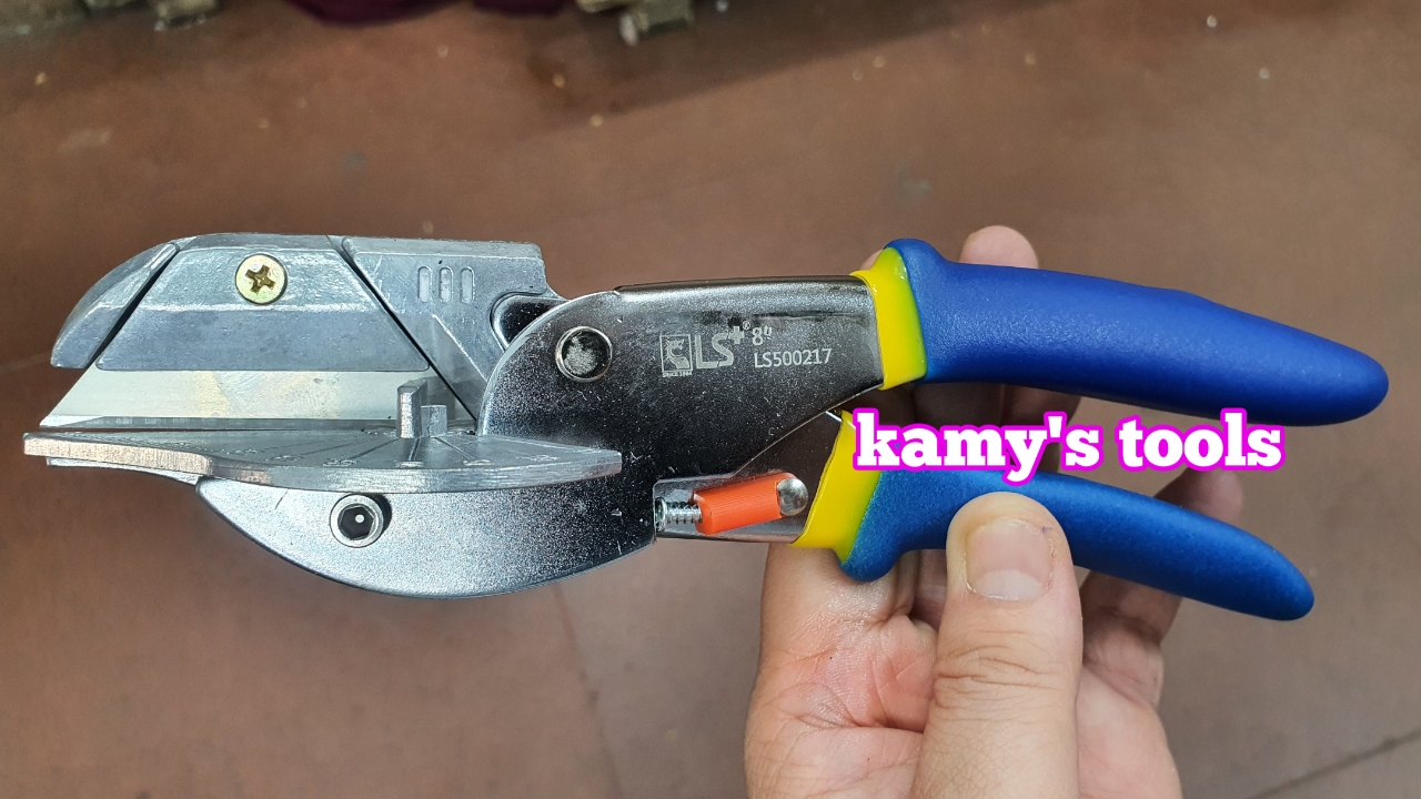 Kéo cắt góc nẹp, kìm cắt góc len nhựa điều chỉnh nhiều góc độ LS500217 tặng 2 lưỡi dao