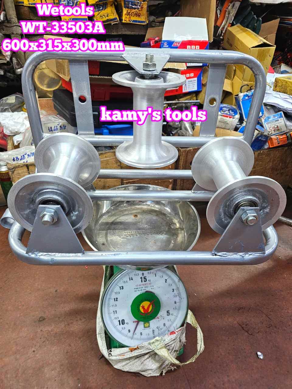 Con lăn góc kéo cáp điện Wetools WT-33503A 600x315x300mm nặng 8.6kg