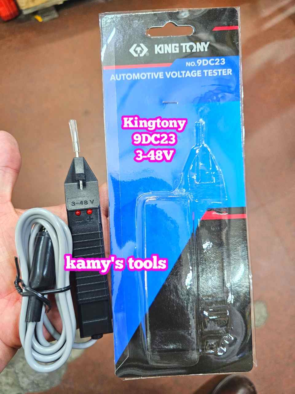 Bút thử điện bình xe máy ô tô 3-48V Kingtony 9DC23 9DC-23 dài 150mm