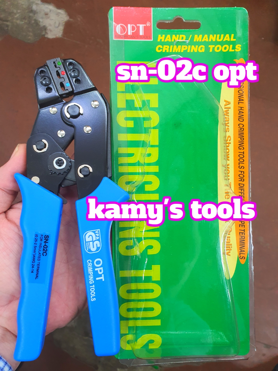 Kìm bấm cos OPT SN-02C dài 190mm 0.25-2.5mm2