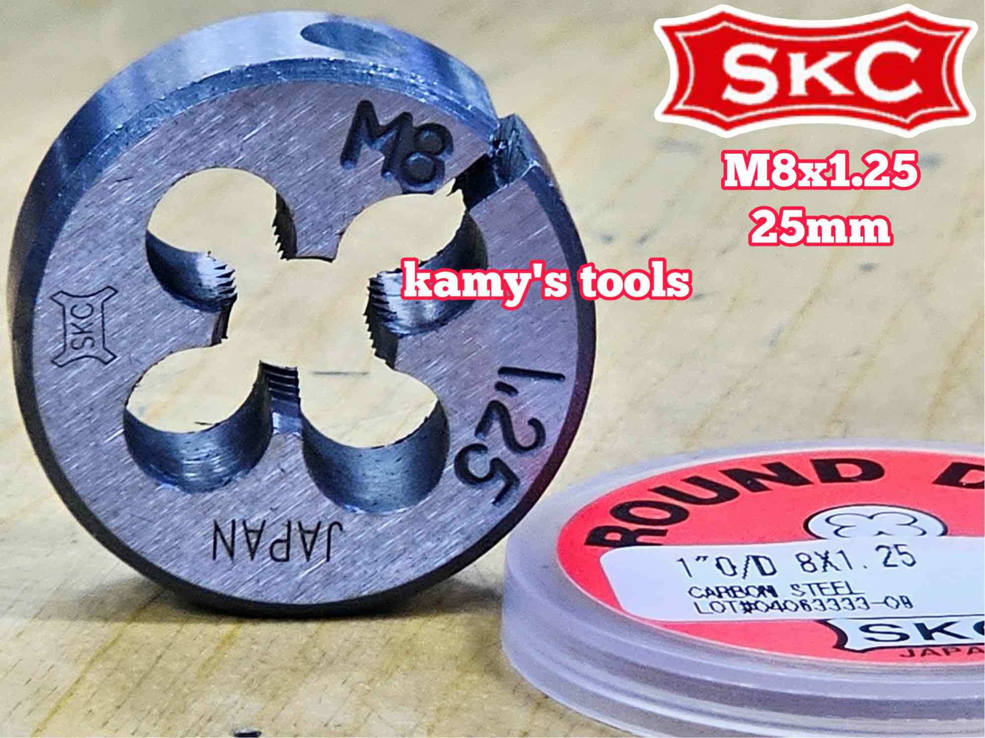 Bàn ren SKC M8x1.25 (8x1.25) đường kính 1 inch 25mm SKC-432008A