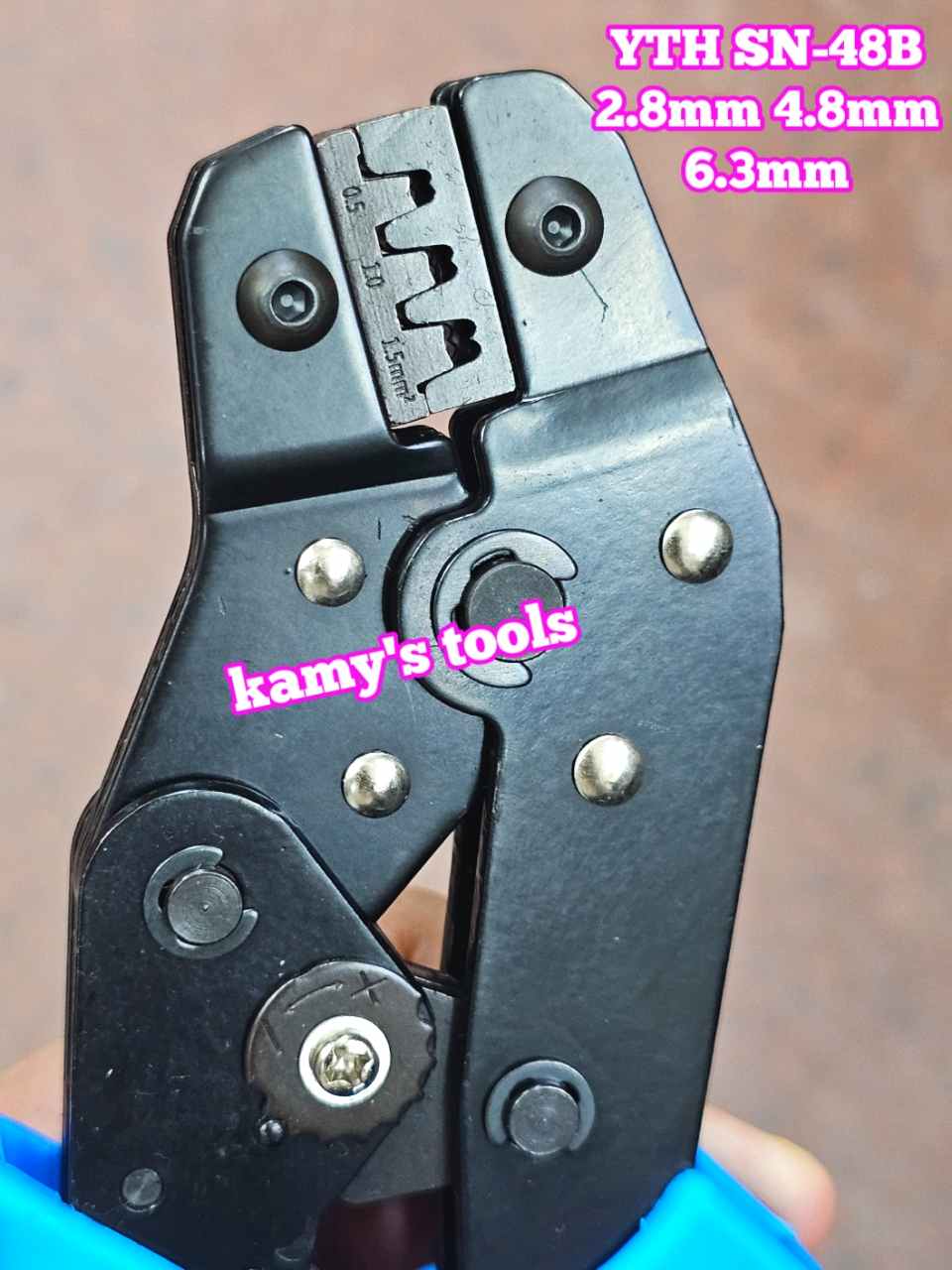 Kìm bấm cos YTH SN-48B tiết diện 0.14-1.5mm2 bấm cos trần 2.8mm 4.8mm 6.3mm dài 190mm