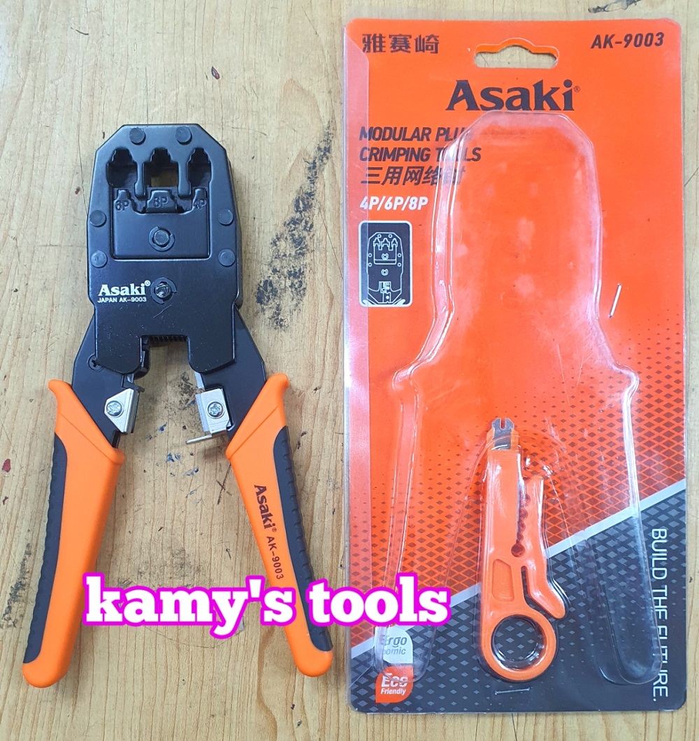 Kìm bấm mạng Asaki AK-9003 RJ10/RJ11/RJ12/RJ45, Kìm Bấm Mạng Lan