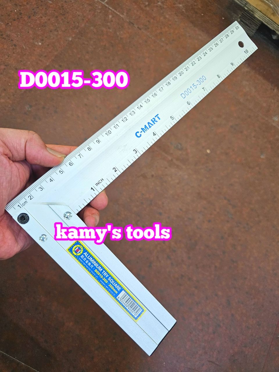 D0015-300 Thước ke góc vuông hợp kim nhôm 300mm C-mart