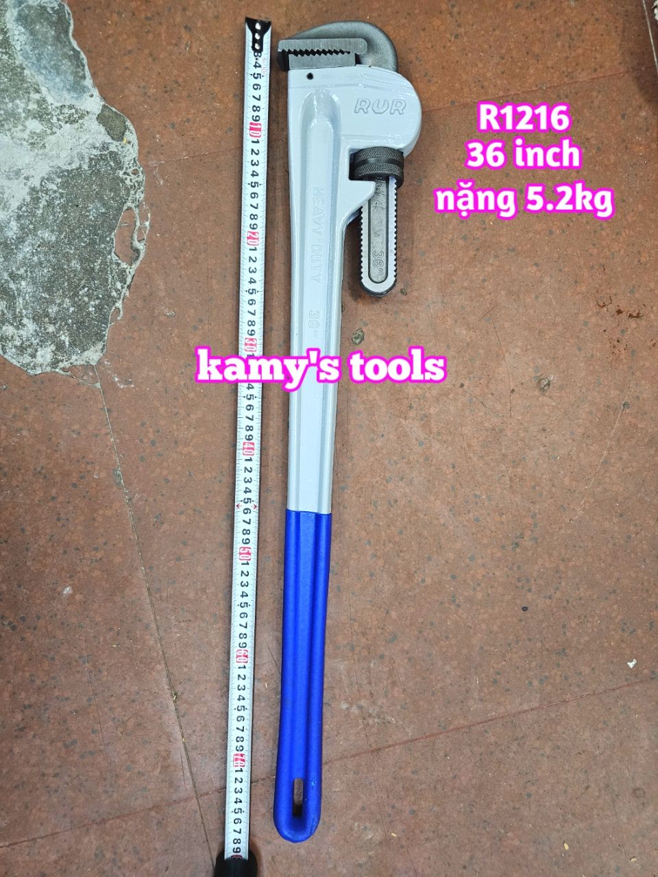 Mỏ lết răng 36 inch Rur R1216 nặng 5.2kg