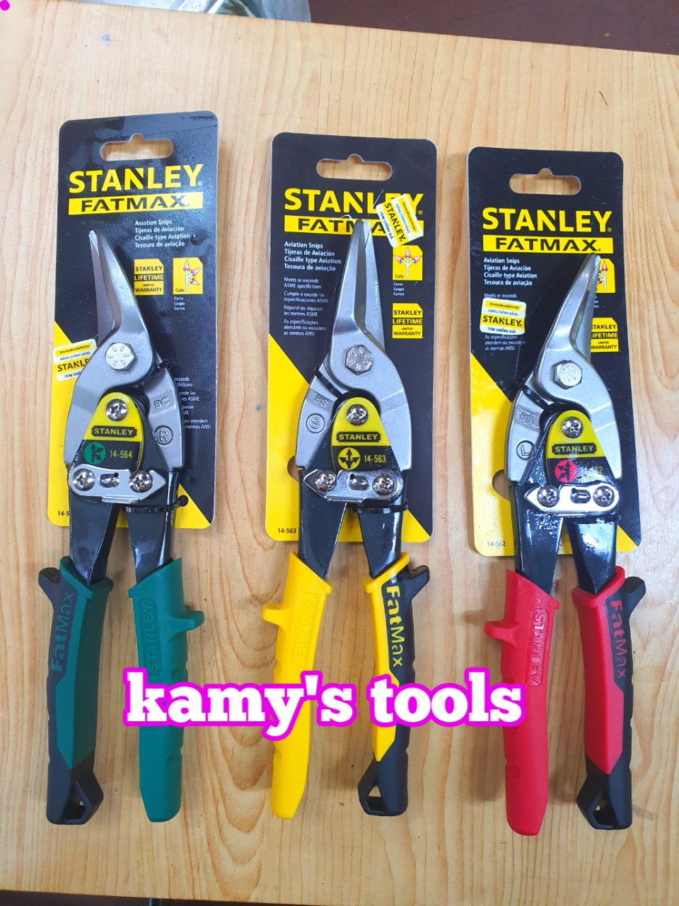 Kéo cắt tôn Stanley Fatmax 10 inch mũi thẳng, cong trái, cong phải model 14-563, 14-562, 14-564