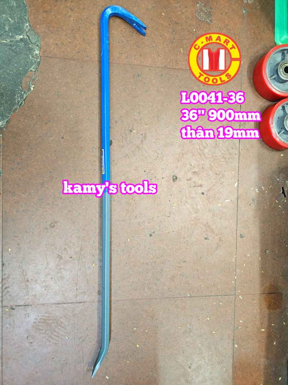 Xà beng đầu dẹp đầu nhổ đinh thân lục giác 36 inch 900mm C-mart L0041-36