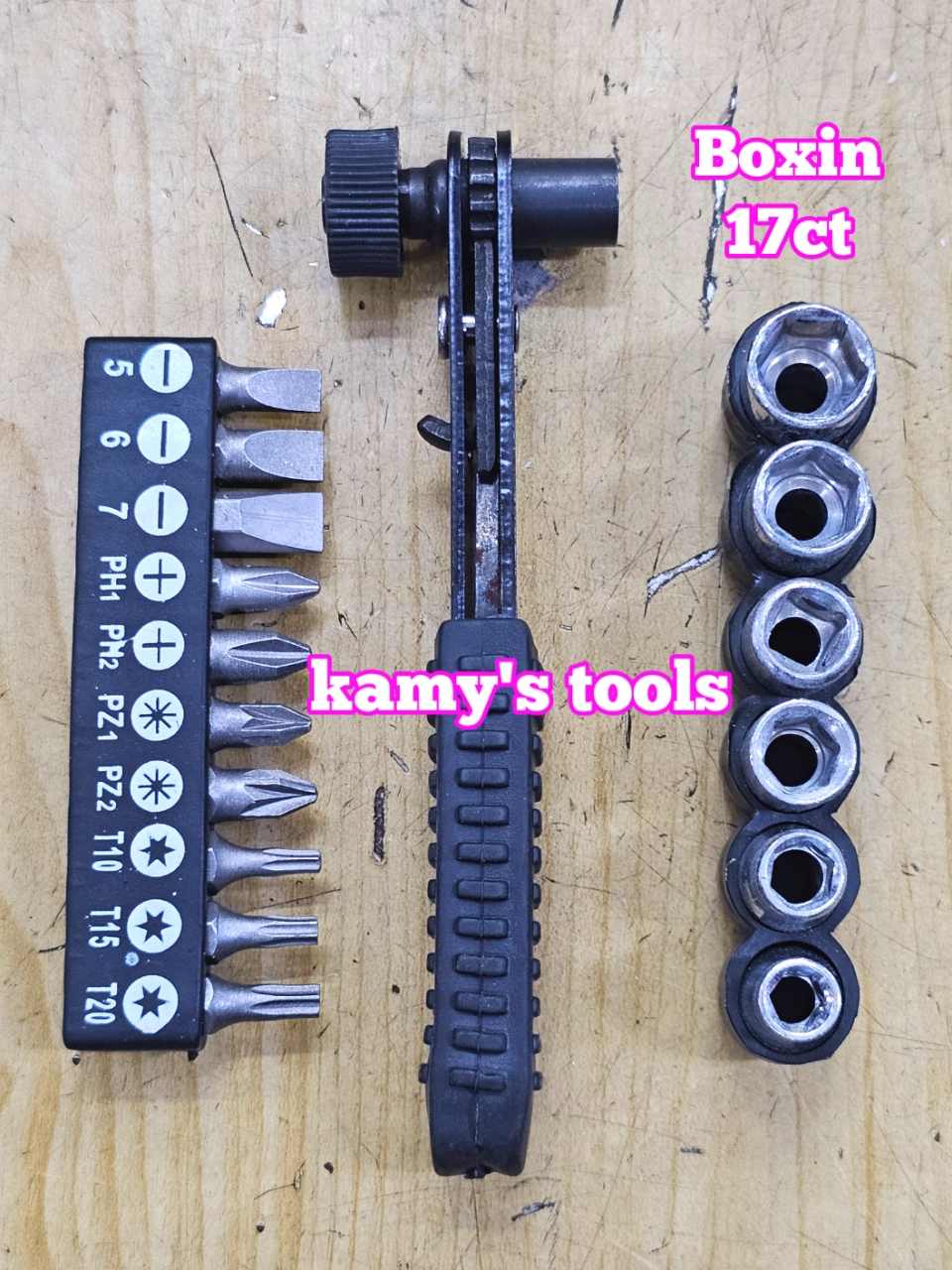 Bộ tuýp vít tự động đảo chiều Boxin 17 chi tiết BX-48405